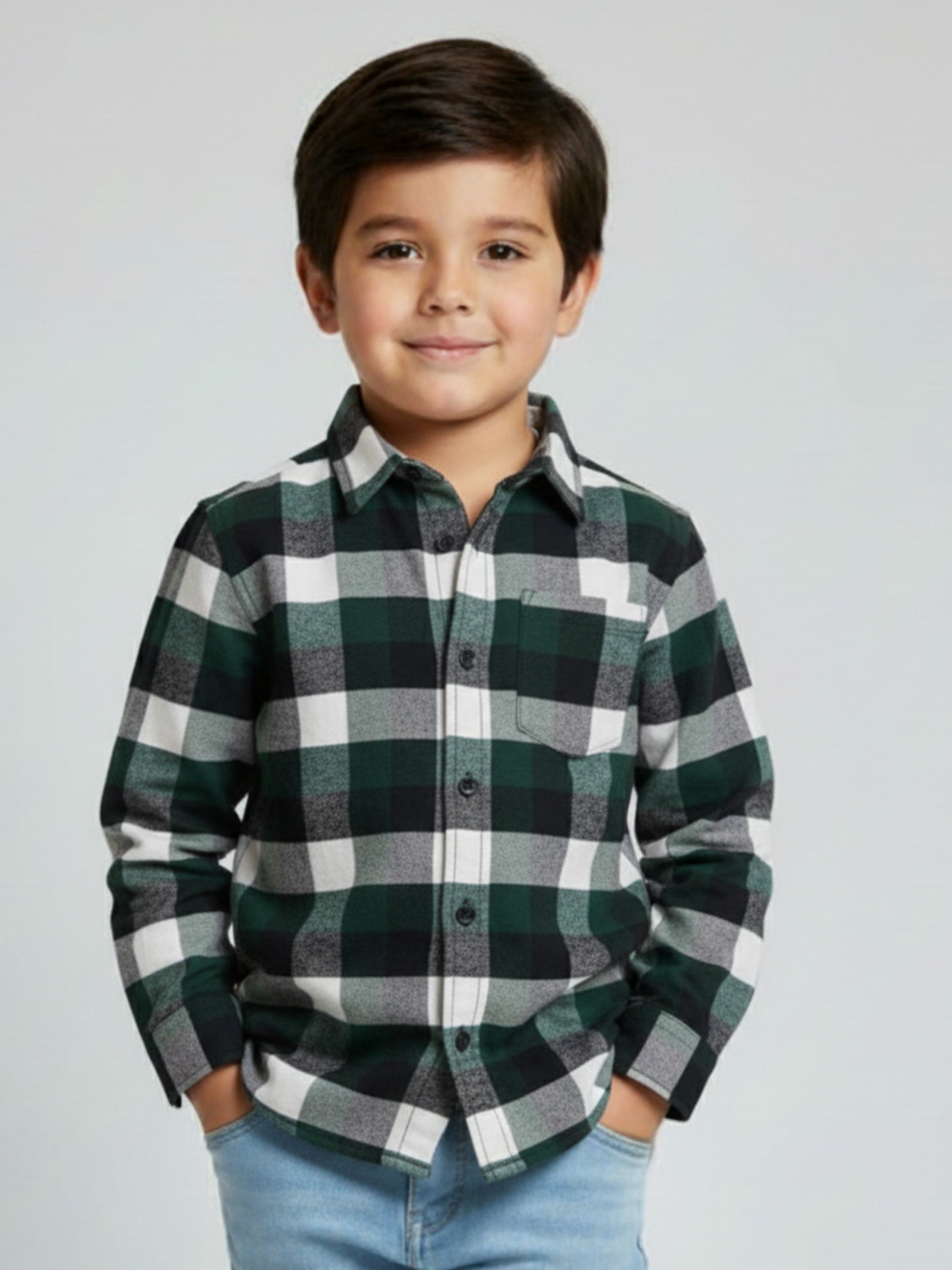 Green Plaid check shirt