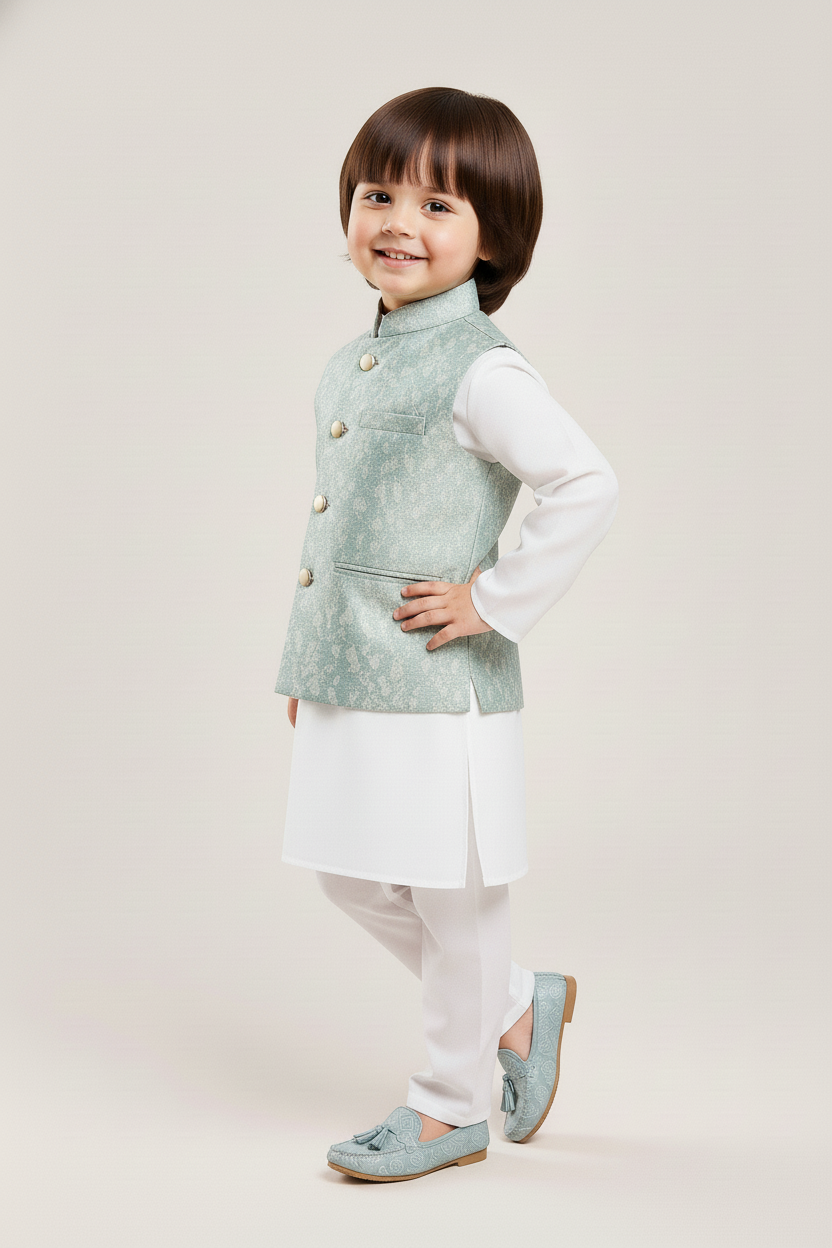 Sea Green Waist coat