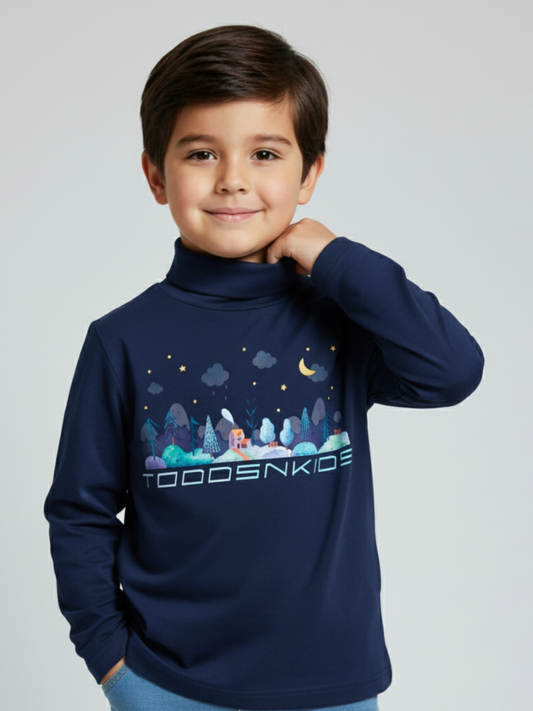 Deep Navy Cozy Turtleneck