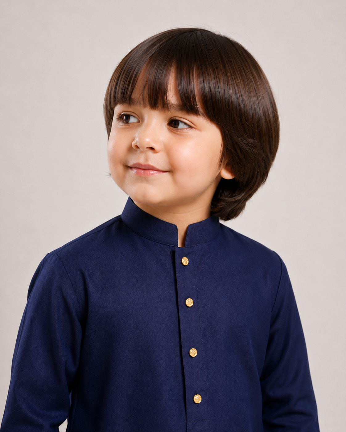 Navy Blue Kurta Pajama - Wash n Wear