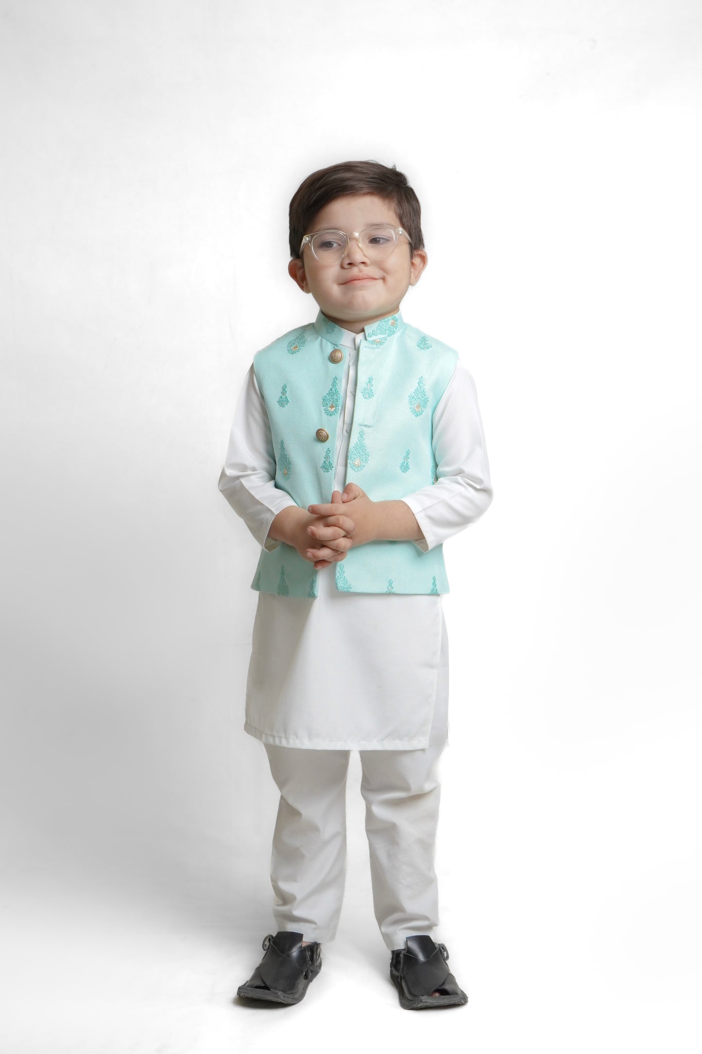 Blue Mysore Waist Coat