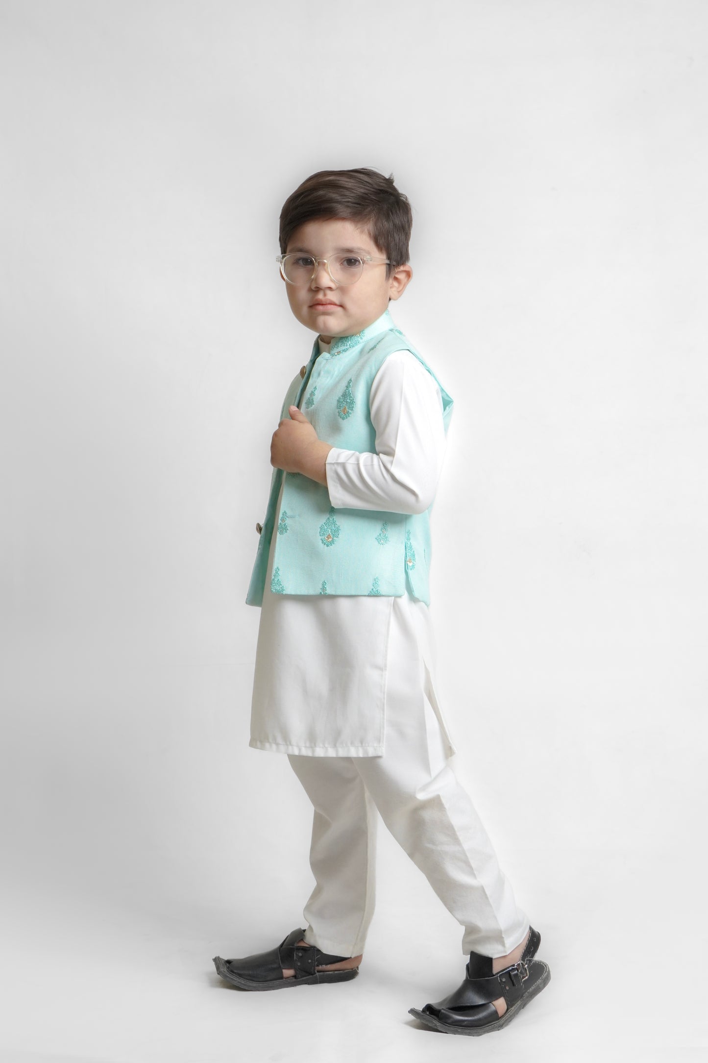 Blue Mysore Waist Coat