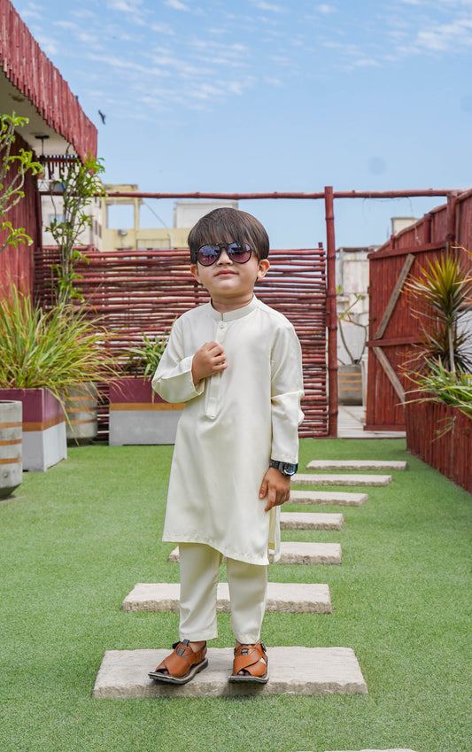 Wash & Wear Off White Kurta Pajama