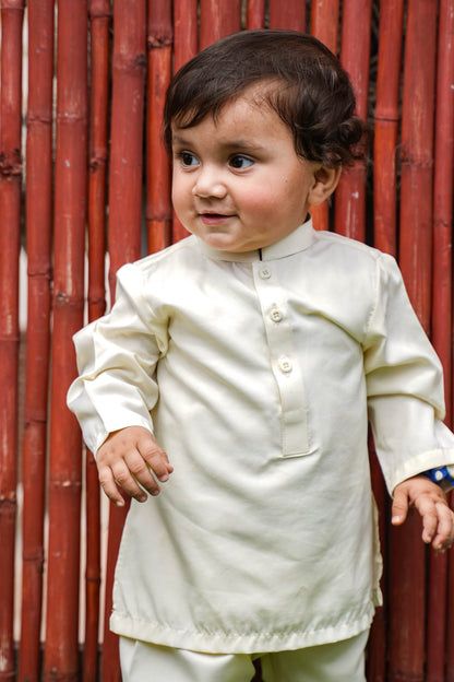 Wash & Wear Off White Kurta Pajama