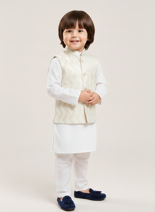 Feather Gold Waist coat