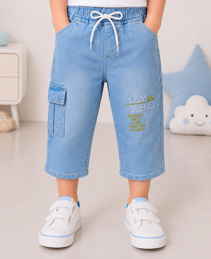 ICE BLUE JEANS CARGO 3 QUATER SHORTS