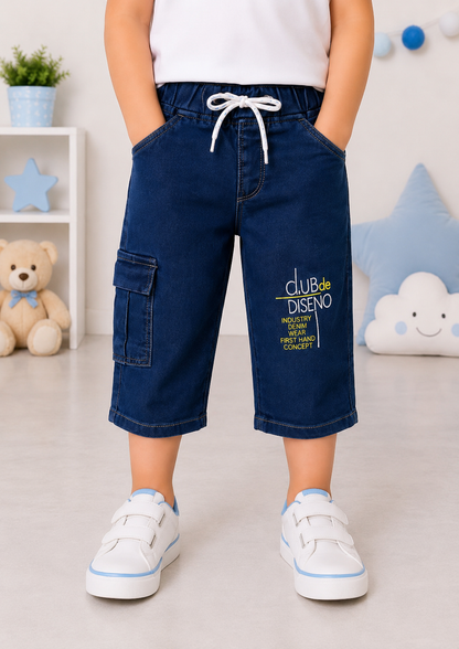 ICE BLUE JEANS CARGO 3 QUATER SHORTS