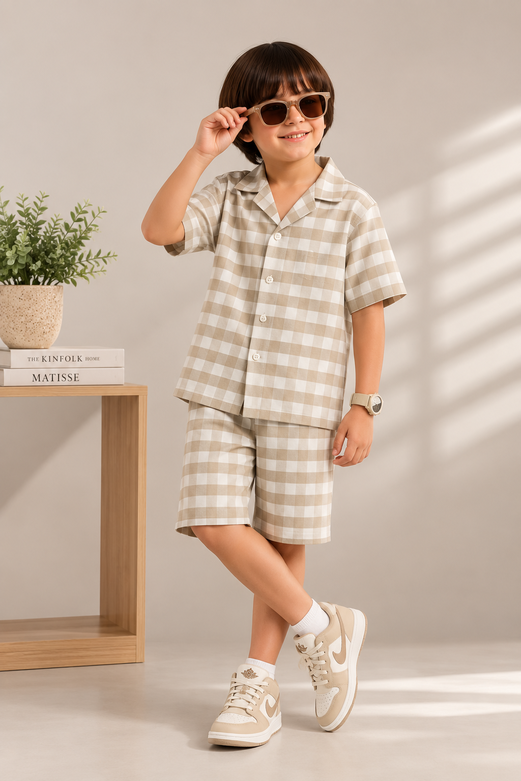 Cool Beige Cuban Co-Ord Set