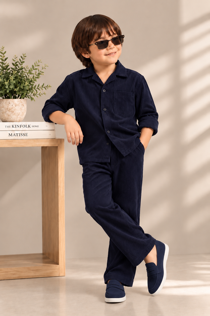 Premium Boys Navy Corduroy Co-Ord Set (Copy)