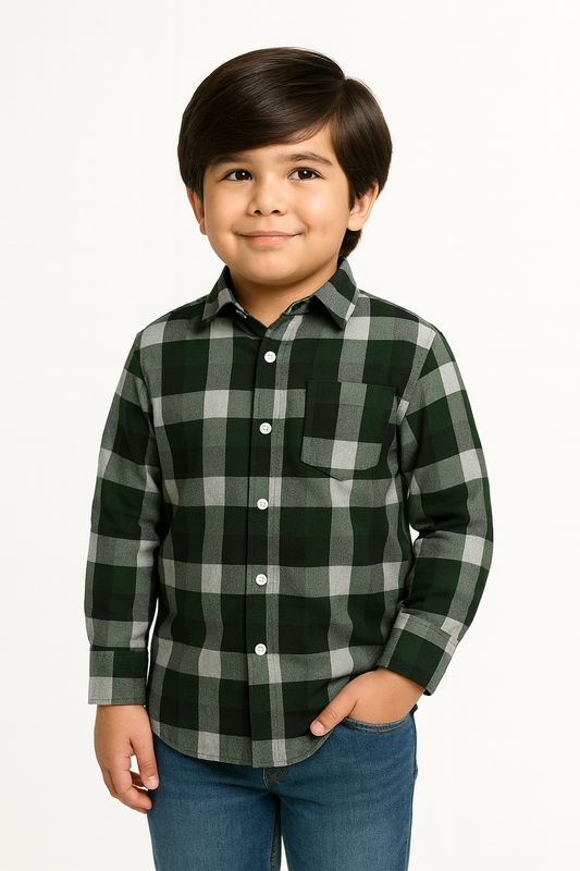 Green Plaid check shirt