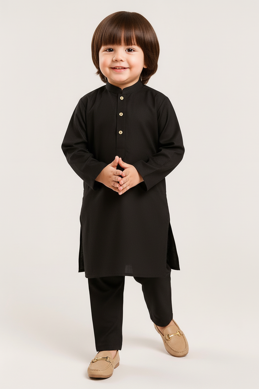 Wash & Wear Black Kurta Pajama