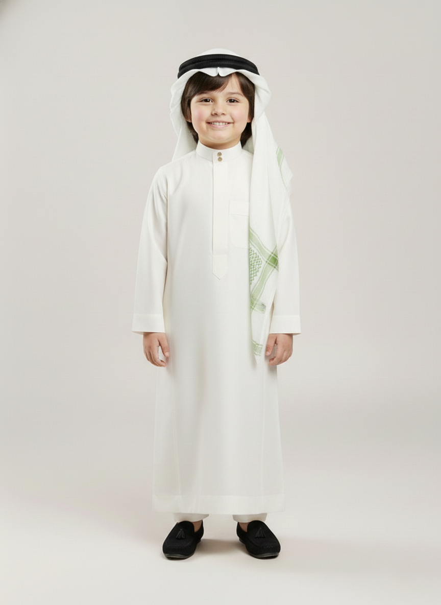 Kids Thobe | Jubba - Off White Color