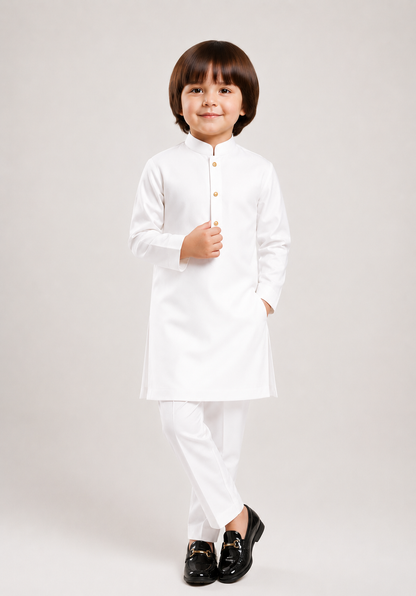 Wash & Wear Off White Kurta Pajama