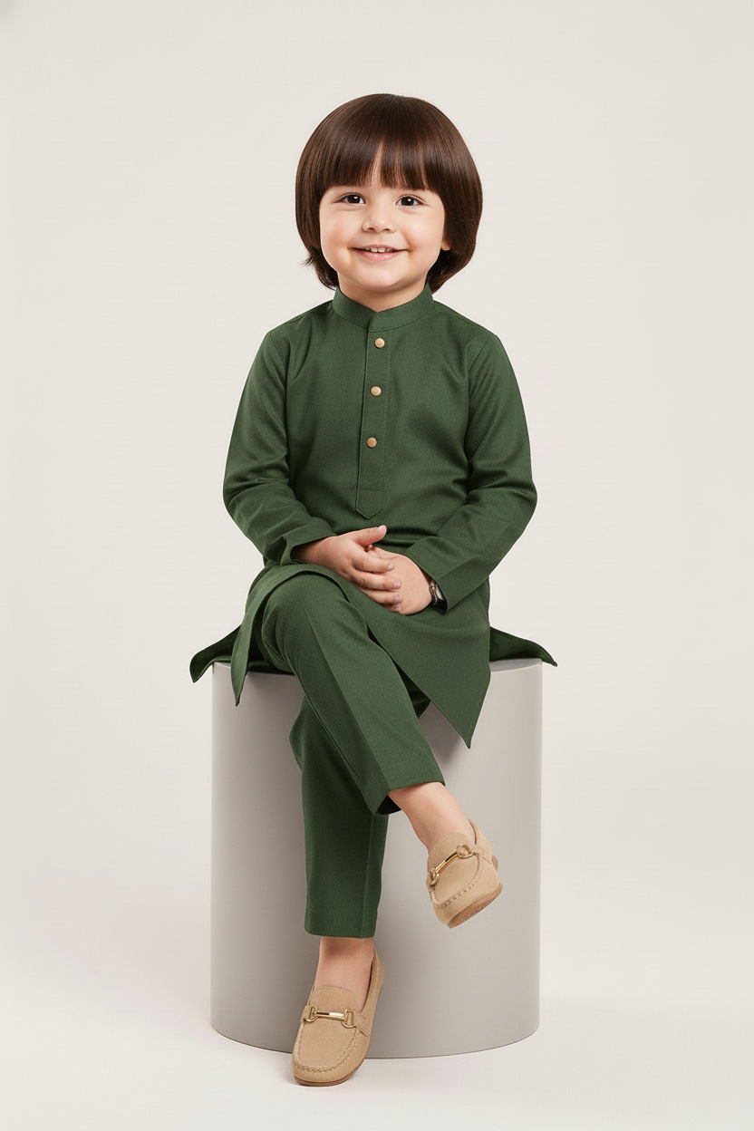 Olive Green Kurta Pajama