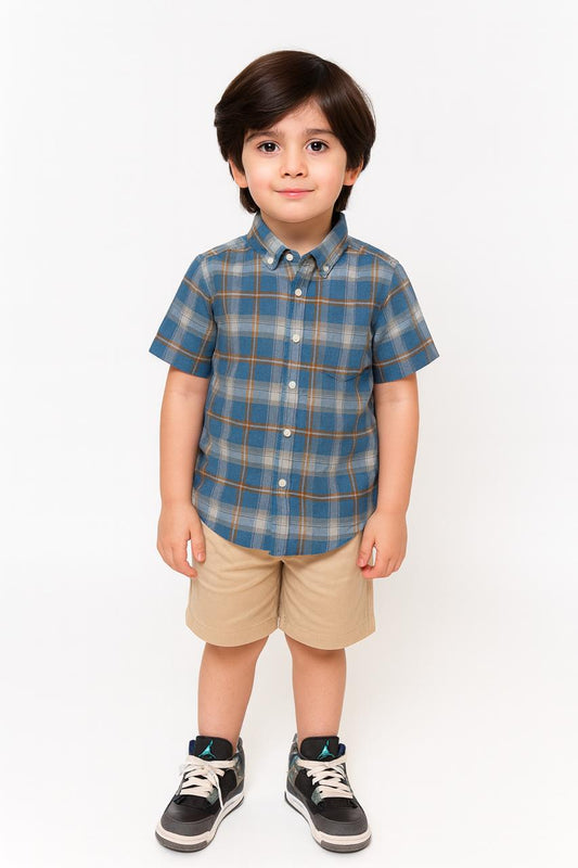 Madeline Light Blue Plaid shirt