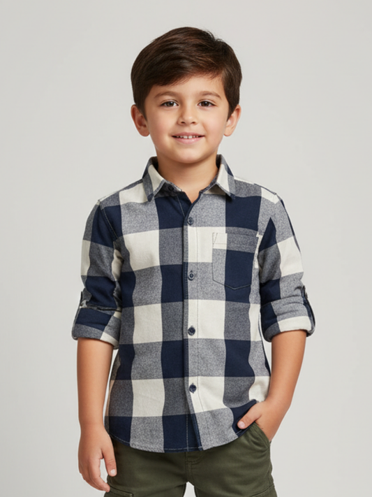 Blue Winter Check Shirt